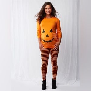 Motherhood Maternity Pumpkin Halloween 2 Piece Set -
NWT - L